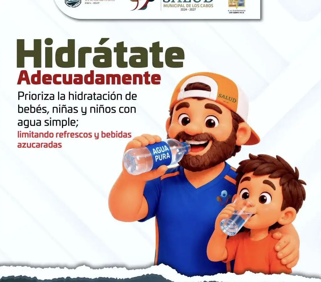 Rostro de Juan Carlos Costich Pérez, director del Instituto de Salud Municipal de Los Cabos, durante recomendaciones por calor