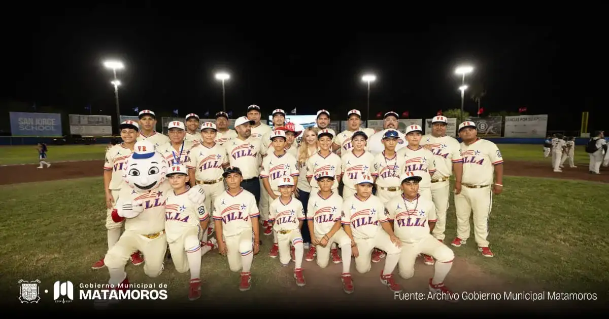 Inauguración de la Serie Nacional de Ligas Pequeñas en Matamoros con autoridades y equipos