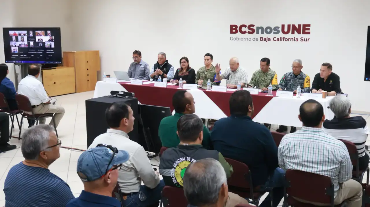 Reunión del Consejo Estatal de Protección Civil en Baja California Sur