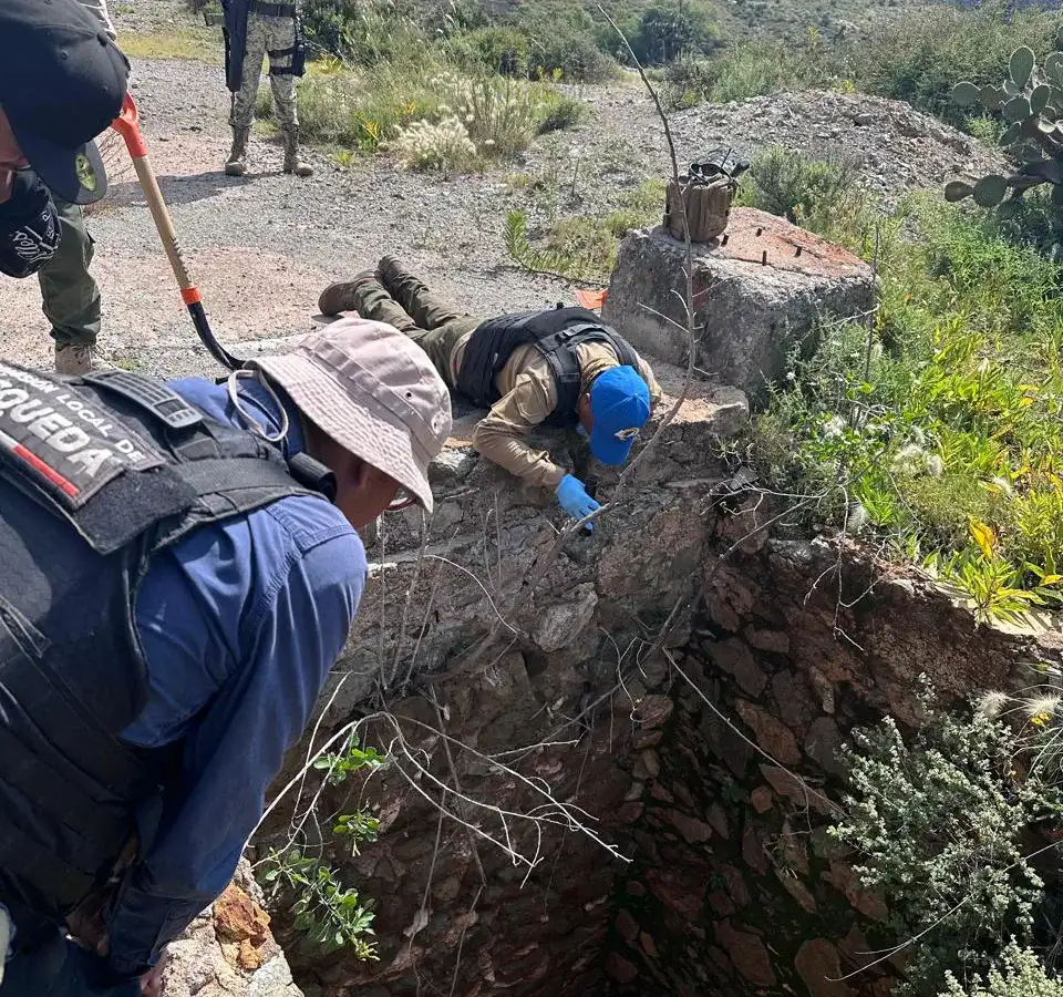 Autoridades y colectivos durante operativo de búsqueda de personas desaparecidas en Zacatecas