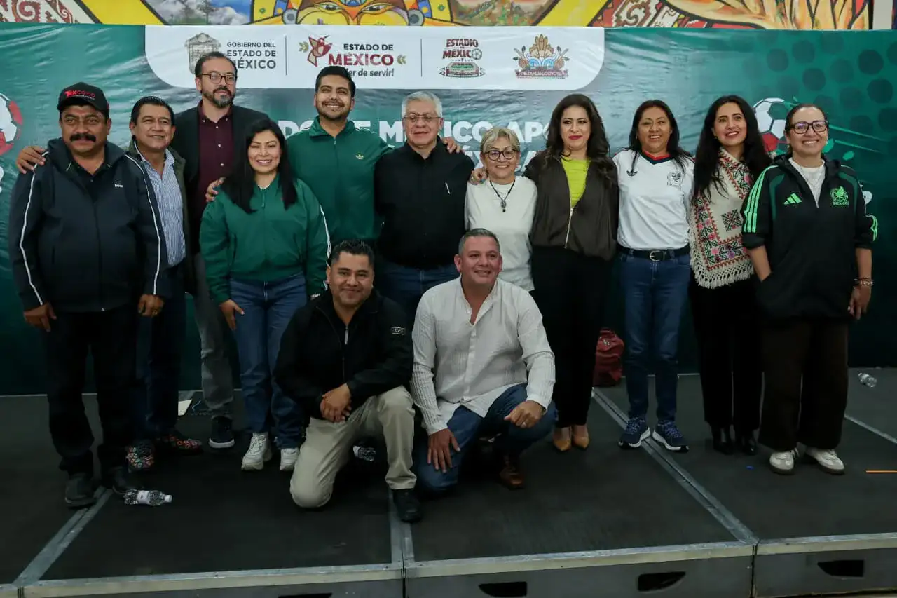 Conferencia de prensa con alcaldesa Xóchitl Flores y autoridades estatales en Nezahualcóyotl