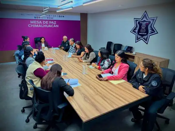 Reunión de la Mesa de Paz en Chimalhuacán con enfoque en seguridad de género
