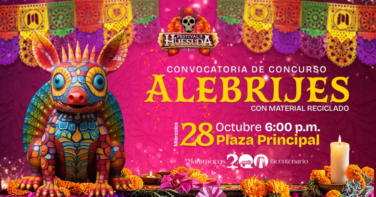 Alebrijes de colores hechos con material reciclado
