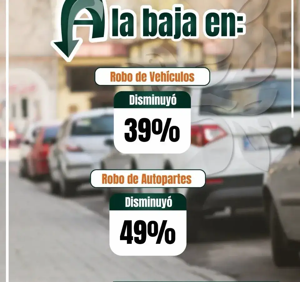 Calle de Cuautitlán Izcalli con vehículos estacionados y presencia de seguridad