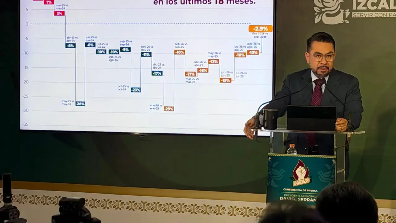 Autoridades municipales durante la presentación de resultados de seguridad en Cuautitlán Izcalli