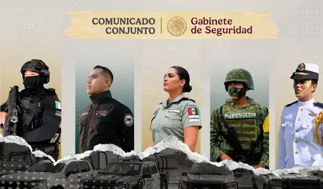 Elementos de seguridad durante un operativo en Mexicali