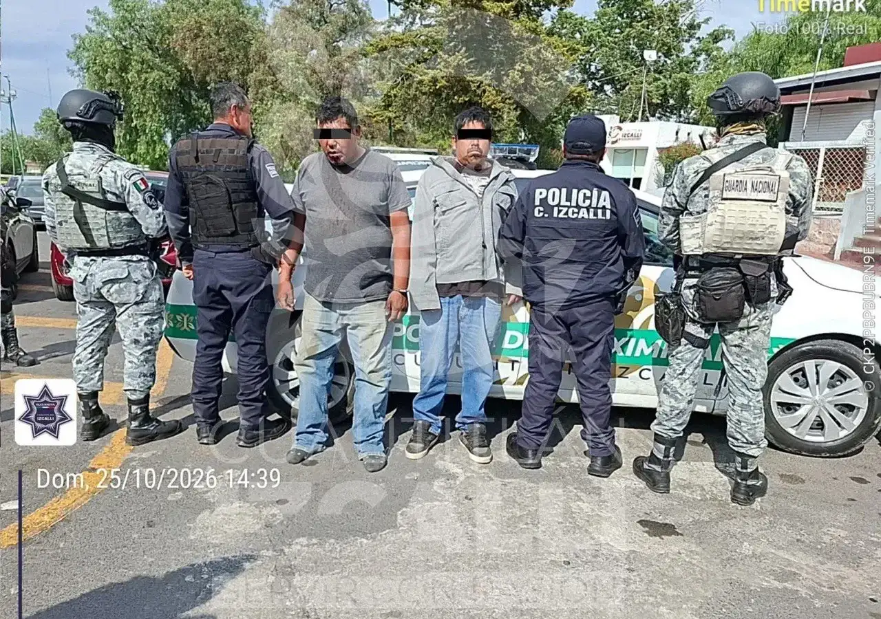 Vehículo policial en la escena de un atropellamiento en San Francisco Tepojaco