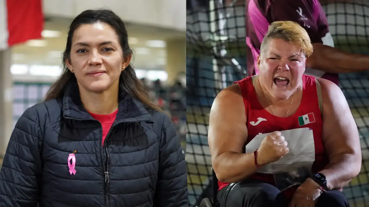 Dos deportistas sinaloenses durante una competencia de taekwondo y paratletismo
