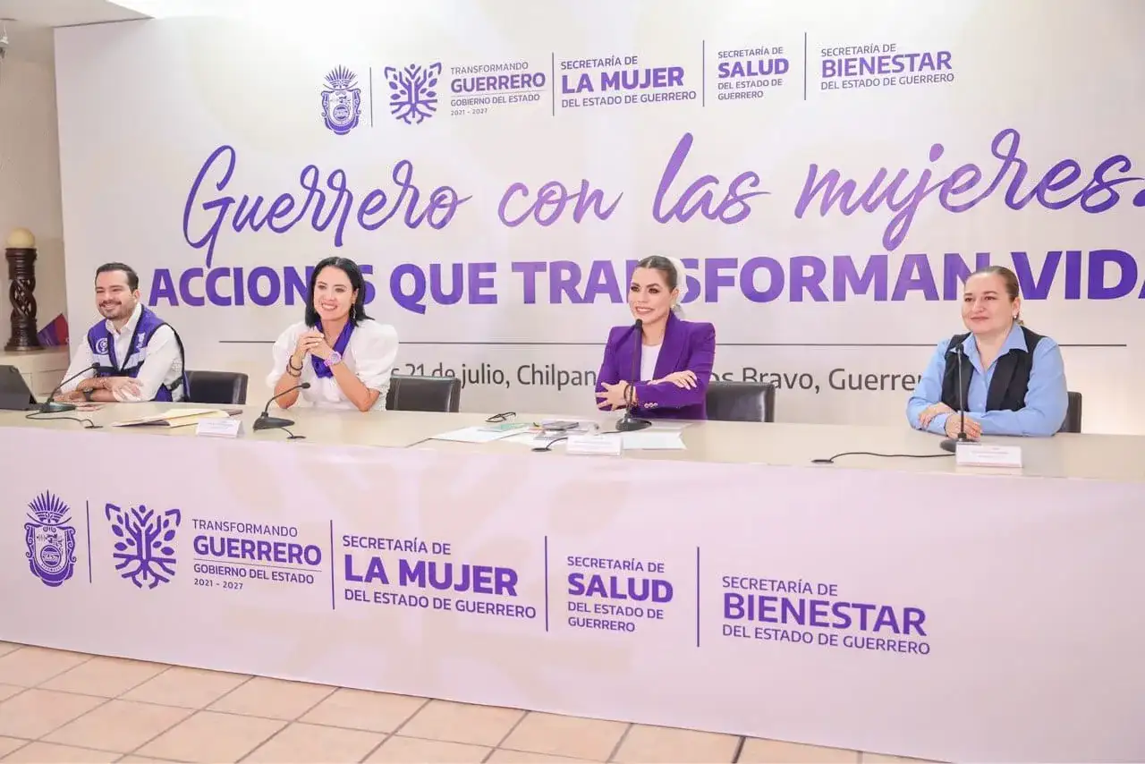 Gobernadora Evelyn Salgado durante presentación de avances en políticas para mujeres en Guerrero