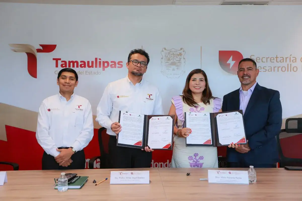 Firma de convenio entre SEDENER y Eservices en Ciudad Victoria, Tamaulipas