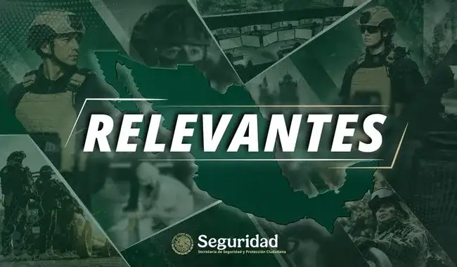 Elementos de seguridad durante un operativo en una calle de México