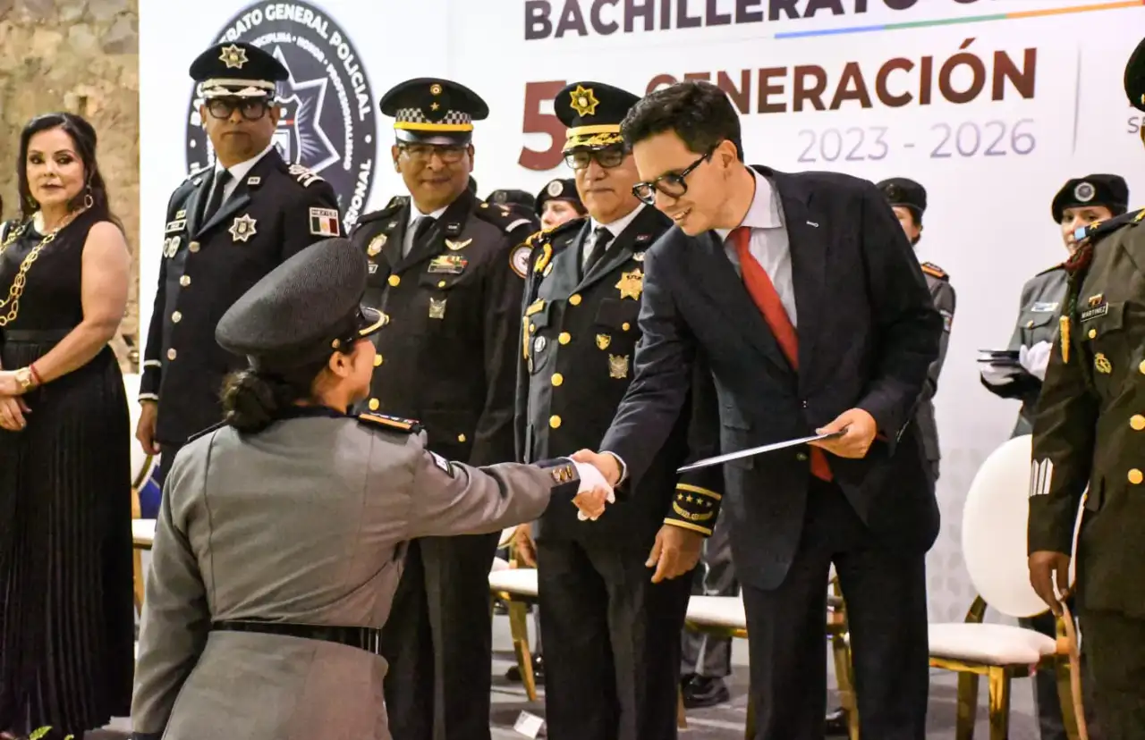 Ceremonia de graduación del Bachillerato General Policial en Zacatecas