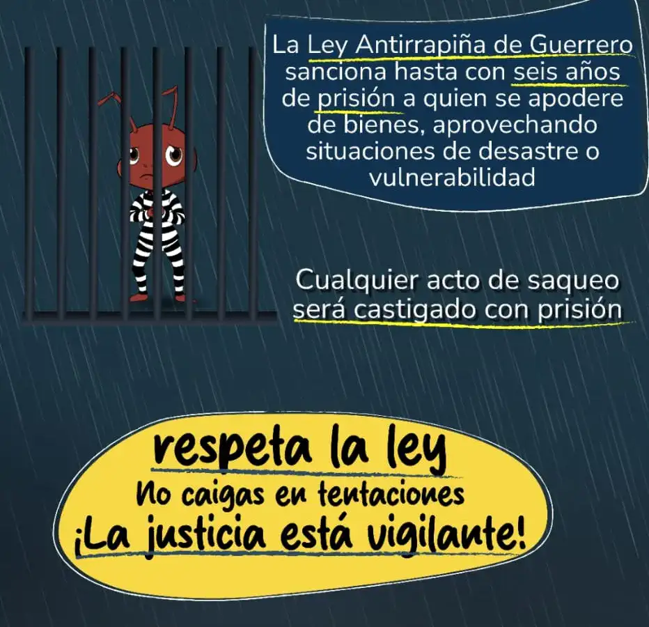 Viviendas y comercios afectados por un fenómeno natural en Guerrero