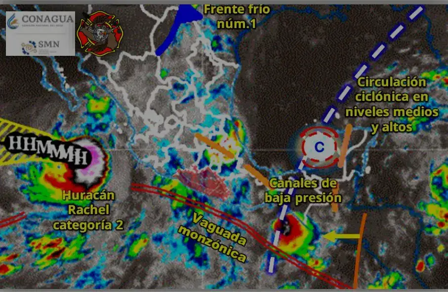 Cielo nublado sobre una región serrana de Guerrero
