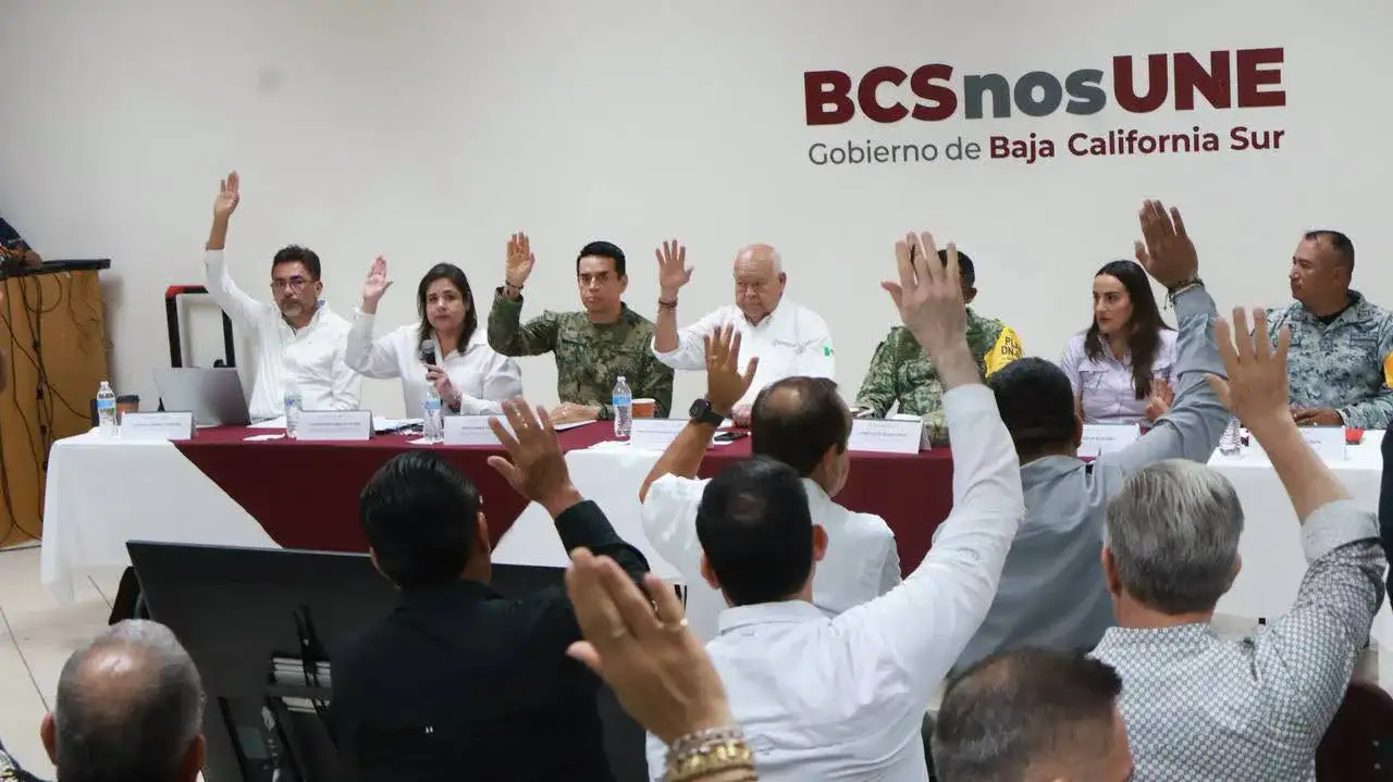 Reunión del Consejo Estatal de Protección Civil en Baja California Sur