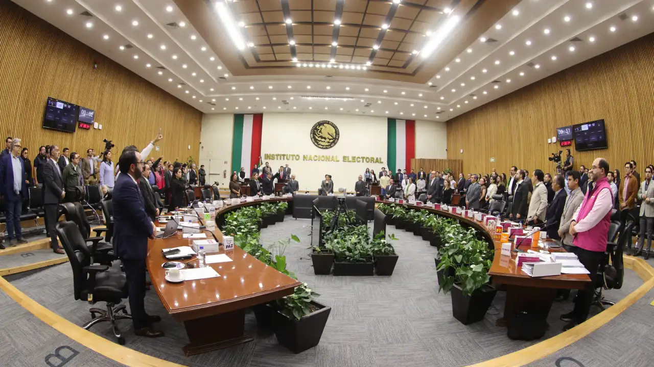 Sesión del Consejo General del INE con un minuto de silencio en memoria de Cuauhtémoc Cárdenas
