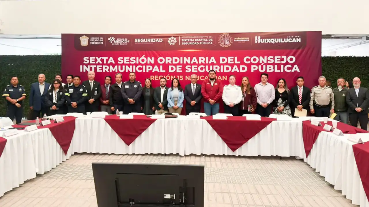 Sesión del Consejo Intermunicipal de Seguridad en Naucalpan