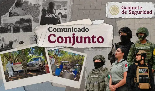 Elementos de seguridad durante un operativo en una zona rural de Sinaloa