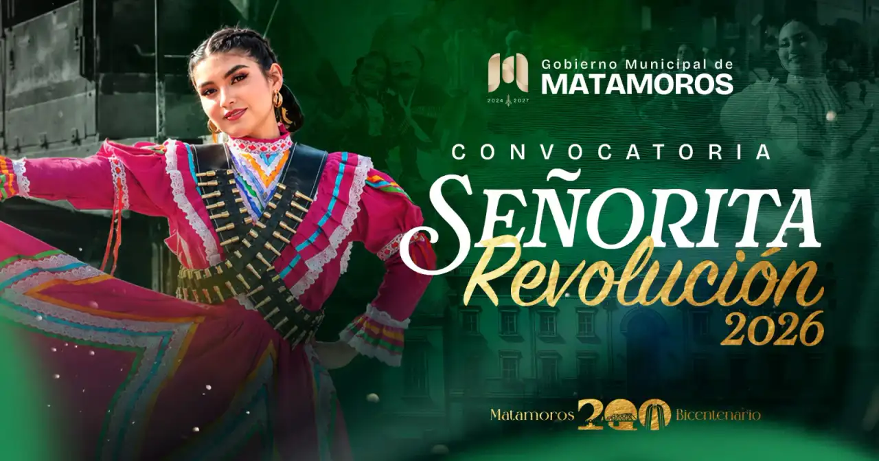 Jóvenes participantes en un certamen cívico en Matamoros, Tamaulipas