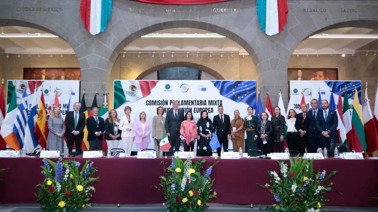 Legisladores durante una reunión parlamentaria entre México y la Unión Europea
