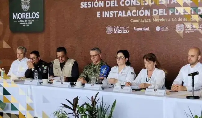 Reunión de autoridades de protección civil en Morelos durante la temporada de lluvias