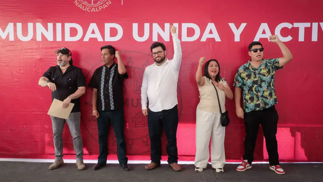 Calle rehabilitada con concreto hidráulico en Naucalpan, Estado de México