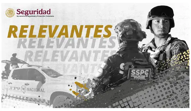 Elementos de seguridad durante un operativo en México