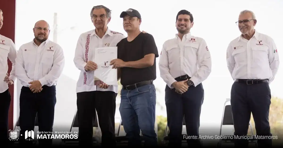 Avenida pavimentada con nuevos servicios en Matamoros, Tamaulipas