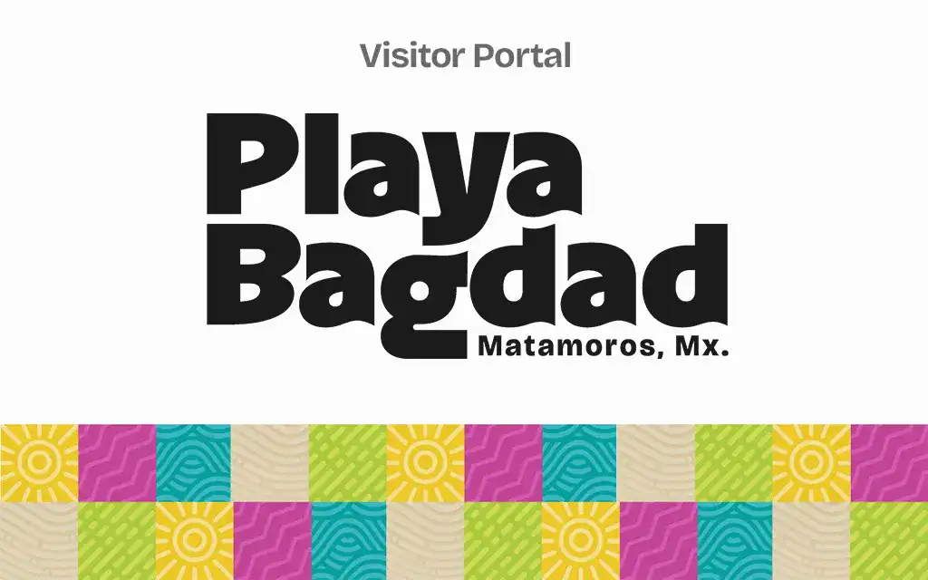 Vista costera de Playa Bagdad en Matamoros, Tamaulipas, con visitantes y área de playa
