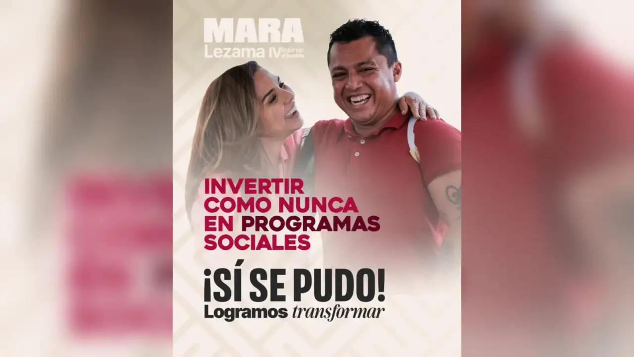 Personas en una caravana del bienestar en Quintana Roo