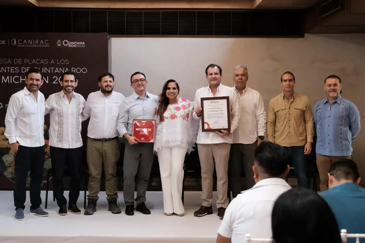 Entrega de reconocimientos de la Guía MICHELIN a restaurantes de Quintana Roo