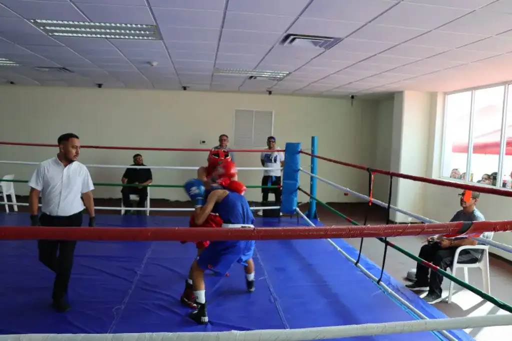 Instalaciones del Polideportivo de Reynosa donde se imparten clases de boxeo
