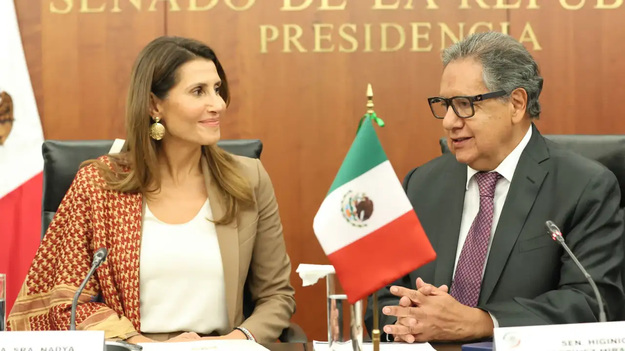 Reunión entre el presidente de la Mesa Directiva del Senado y la embajadora de Palestina en México