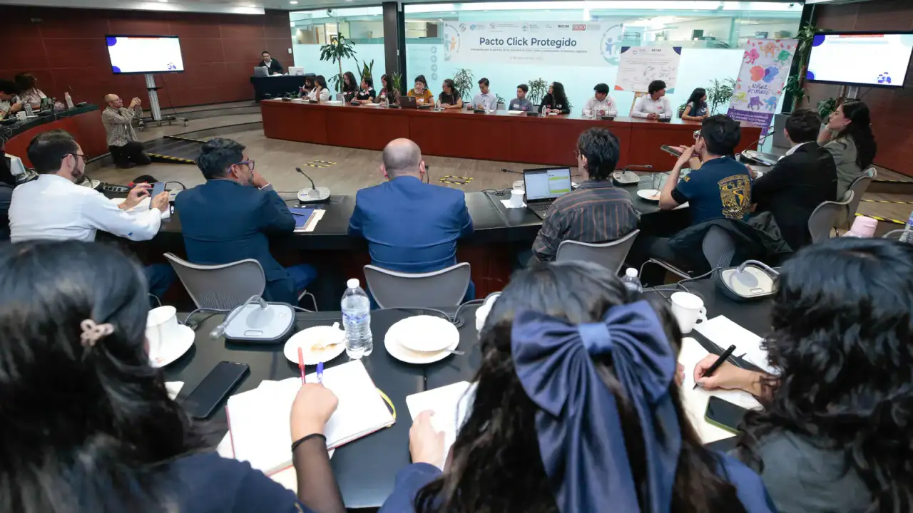 Legisladores durante una mesa de trabajo en el Senado de la República