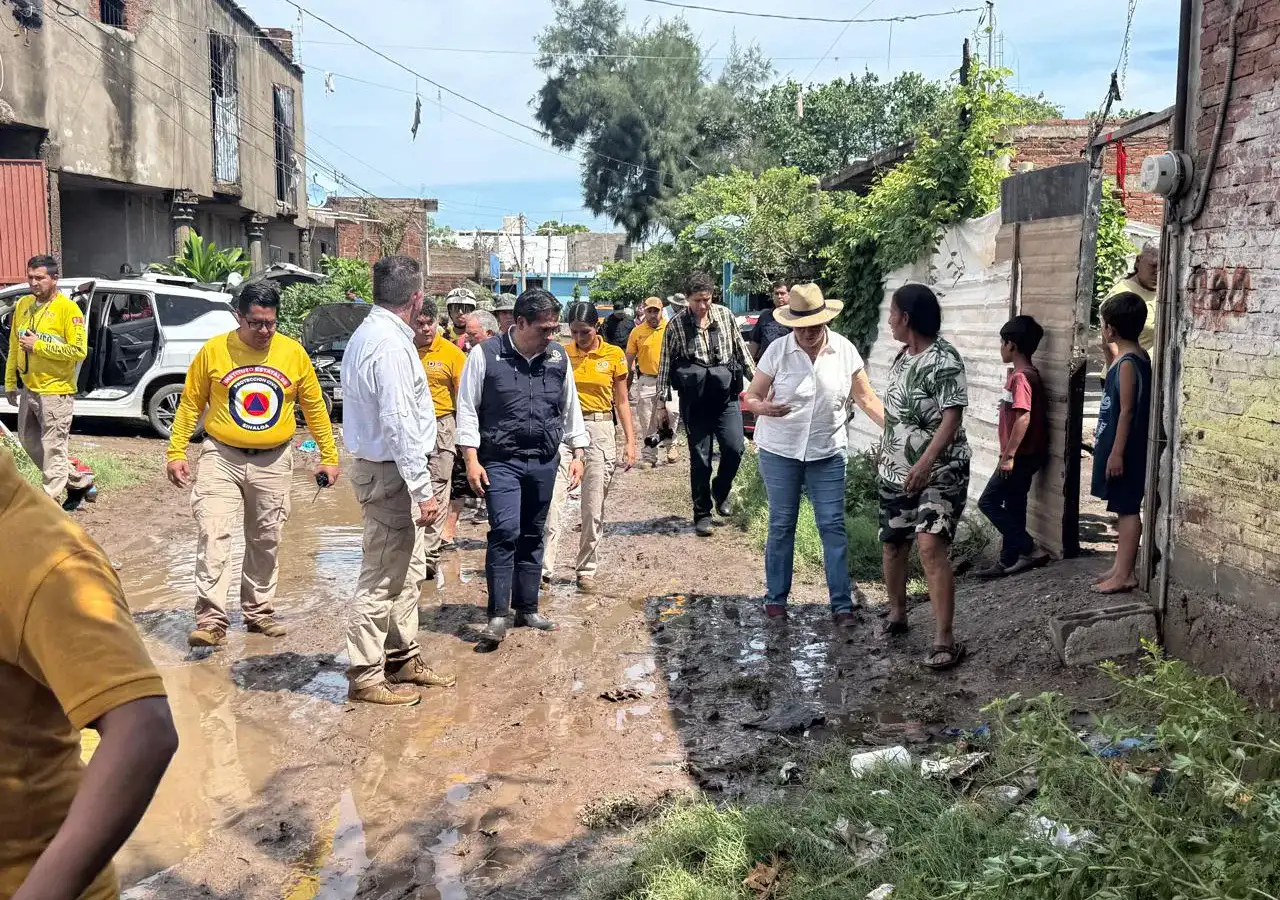 Viviendas afectadas por inundaciones en Mazatlán