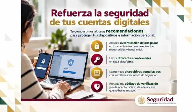 Persona revisando la configuración de seguridad de una cuenta en su teléfono