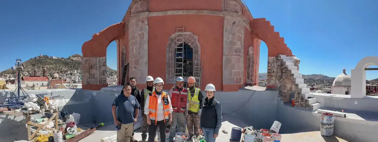 Supervisión técnica de fachada histórica en Zacatecas