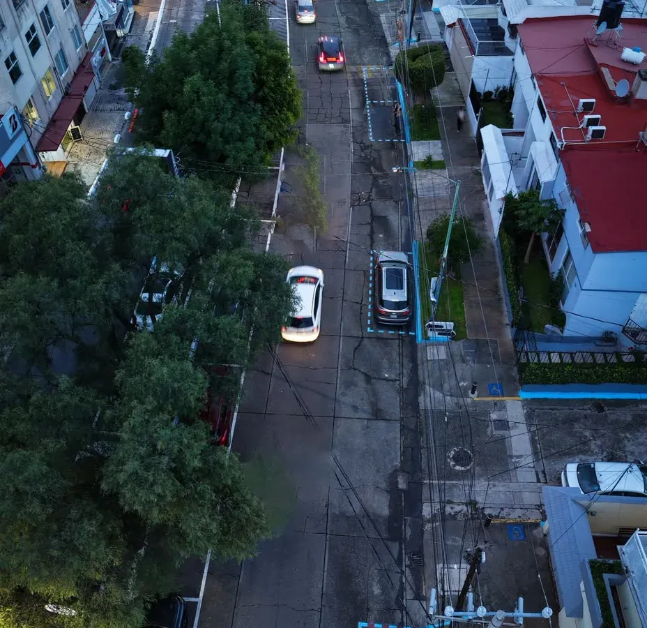 Parquímetros en la Zona Azul de Naucalpan