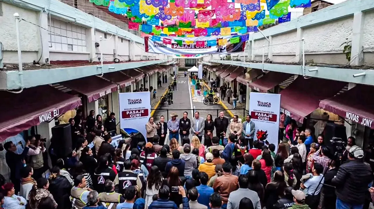 Pasaje Curi rehabilitado en el Centro Histórico de Toluca
