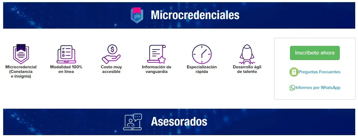 Persona frente a una computadora durante un curso en línea de formación profesional
