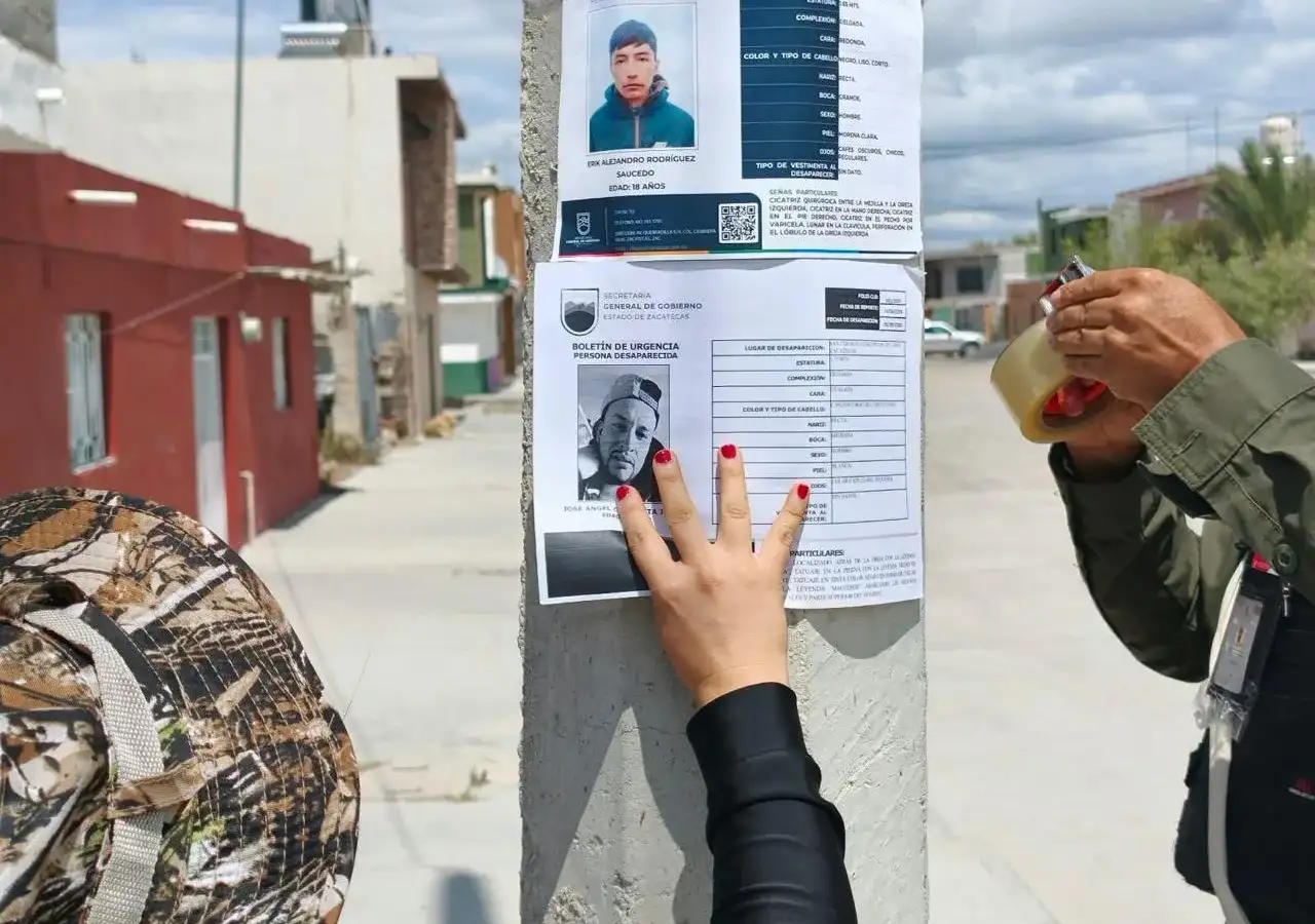 Autoridades y colectivos durante un recorrido de búsqueda de personas en Zacatecas