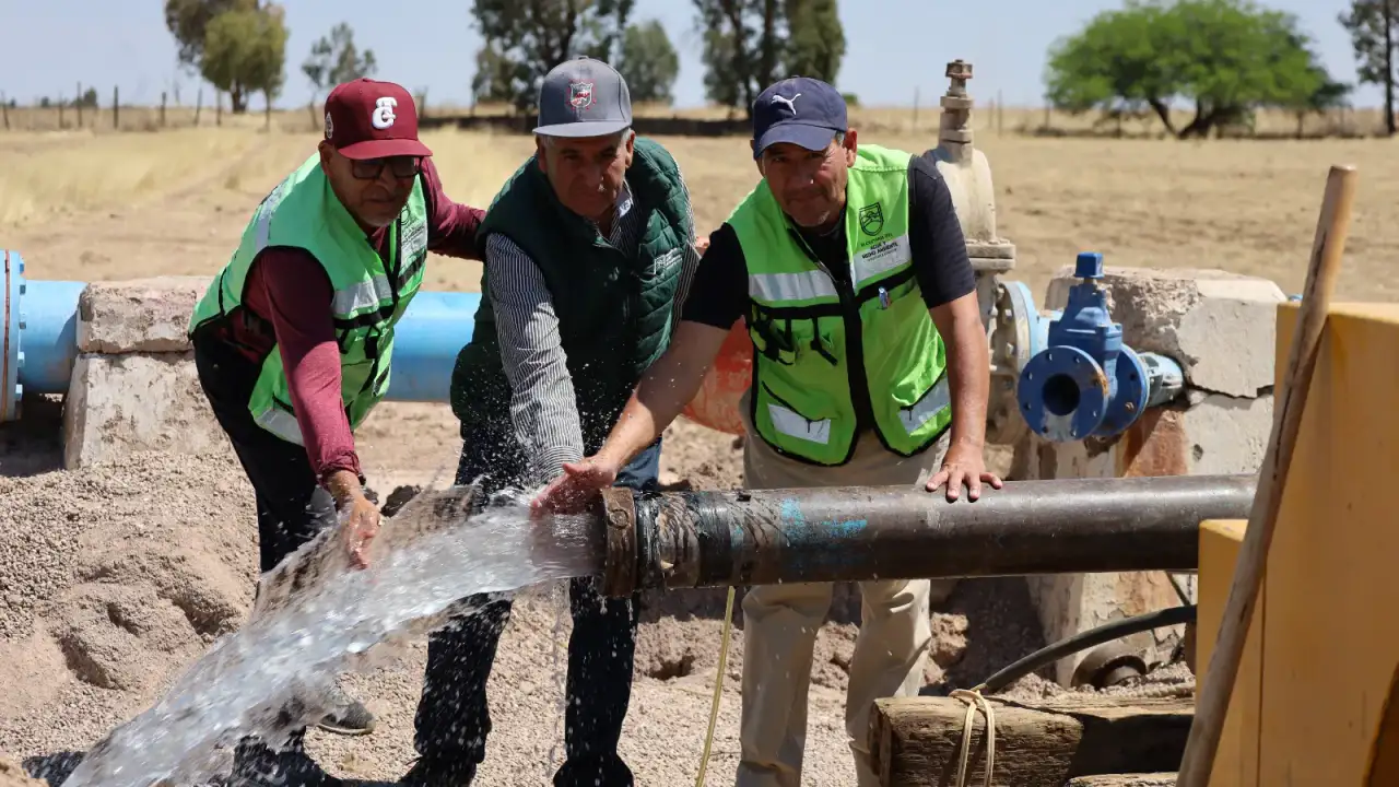 Infraestructura de agua potable en una comunidad de Zacatecas