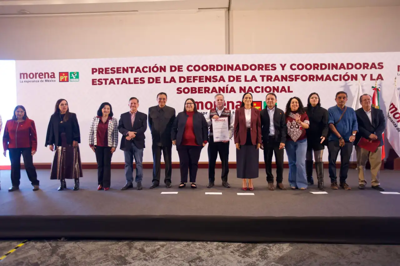 Santiago Nieto Castillo durante su presentación como coordinador estatal de Morena en Querétaro.