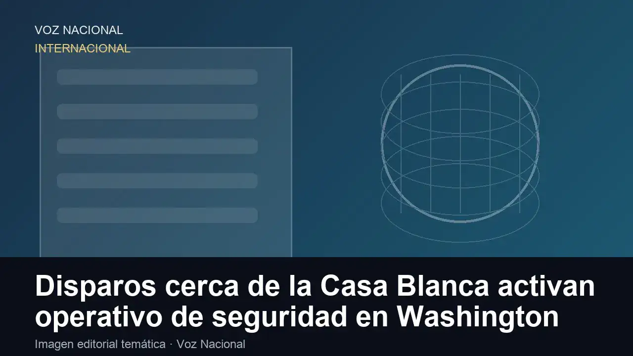 Imagen editorial de apoyo para la nota: Disparos cerca de la Casa Blanca activan operativo de seguridad en Washington