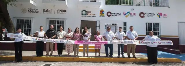 Fachada del Centro de Desarrollo Comunitario DIF PILARES en Cozumel