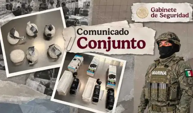 Paquete postal revisado en la aduana del Aeropuerto Internacional de la Ciudad de México