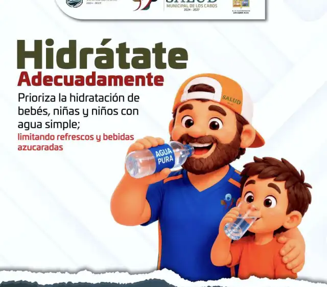 Rostro de Juan Carlos Costich Pérez, director del Instituto de Salud Municipal de Los Cabos, durante recomendaciones por calor