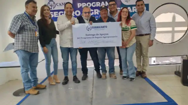Campo agrícola dañado por granizo en Romita, Guanajuato.