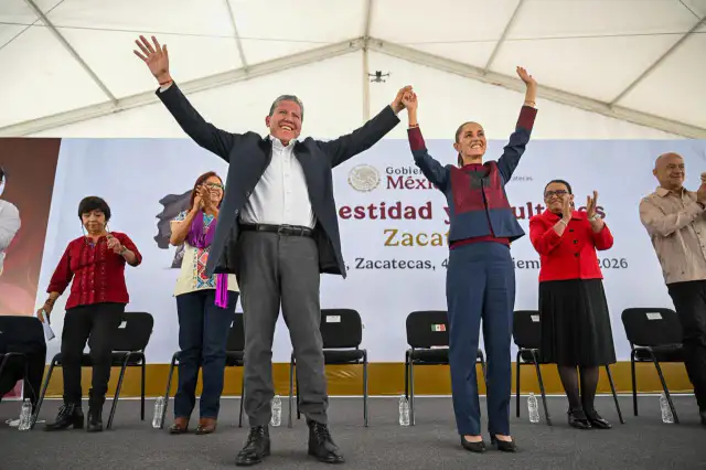 Presidenta Sheinbaum durante anuncio en Zacatecas