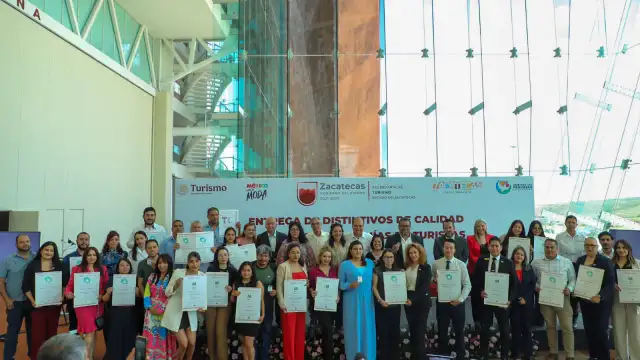 Logotipos de certificaciones turísticas en Zacatecas durante el primer semestre de 2026